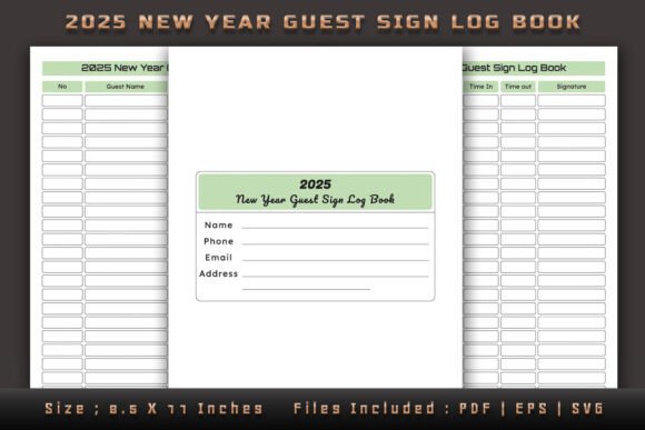 2025 New Year Guest Sign Log Book: A Meaningful Keepsake for Special Occasions