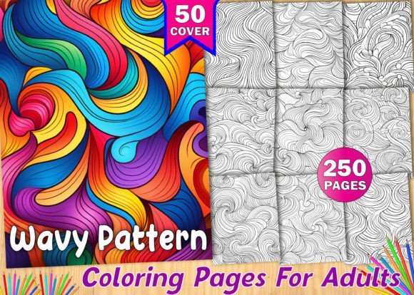 250 Wavy Pattern Coloring Pages