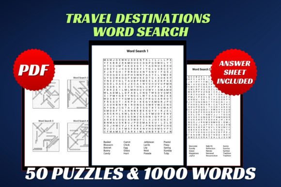 Discover the World with a Travel Destinations Word Search