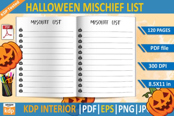 Halloween Mischief List KDP Template