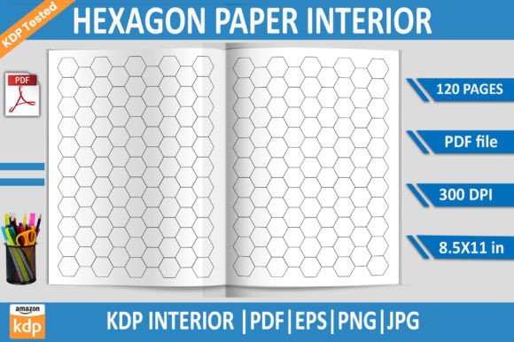 Hexagon Paper KDP Interior: A Precision-Engineered Resource for Print-On-Demand Creators