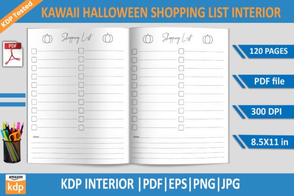 Kawaii Halloween Shopping List KDP