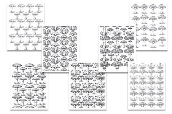 Mushroom Pattern Cover Pages: Design-Ready Assets for Print & Digital Projects