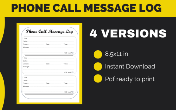Phone Call Log Printable Sheet