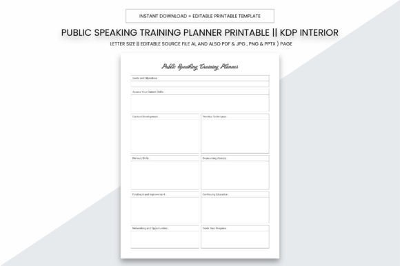 Public Speaking Training Planner: A Practical Tool for Structured Skill Development