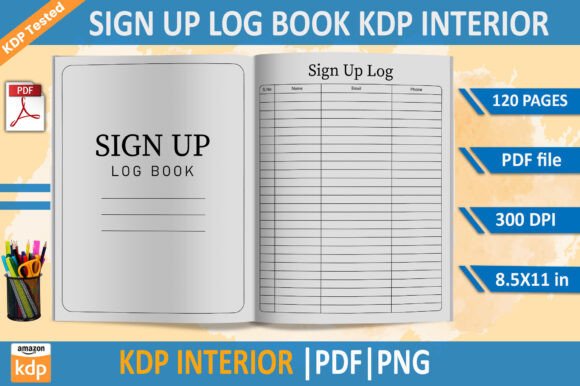 Sign Up Log Book KDP Interior Template