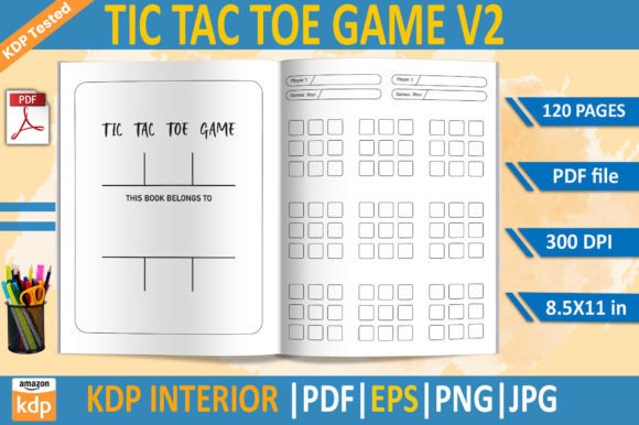 Tic Tac Toe Game KDP Interior Template
