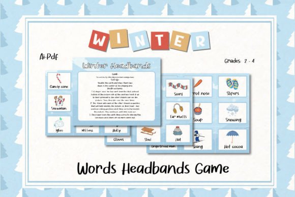 Winter Words Headbands Game